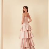 KAT KAT ASKILIK ZİBERLİN ABİYE ELBİSE PUDRA