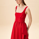 BELİ KEMERLİ TAFTA ABİYE KIRMIZI