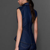 VÜCUDA OTURAN KOLSUZ KOT YELEK JEAN